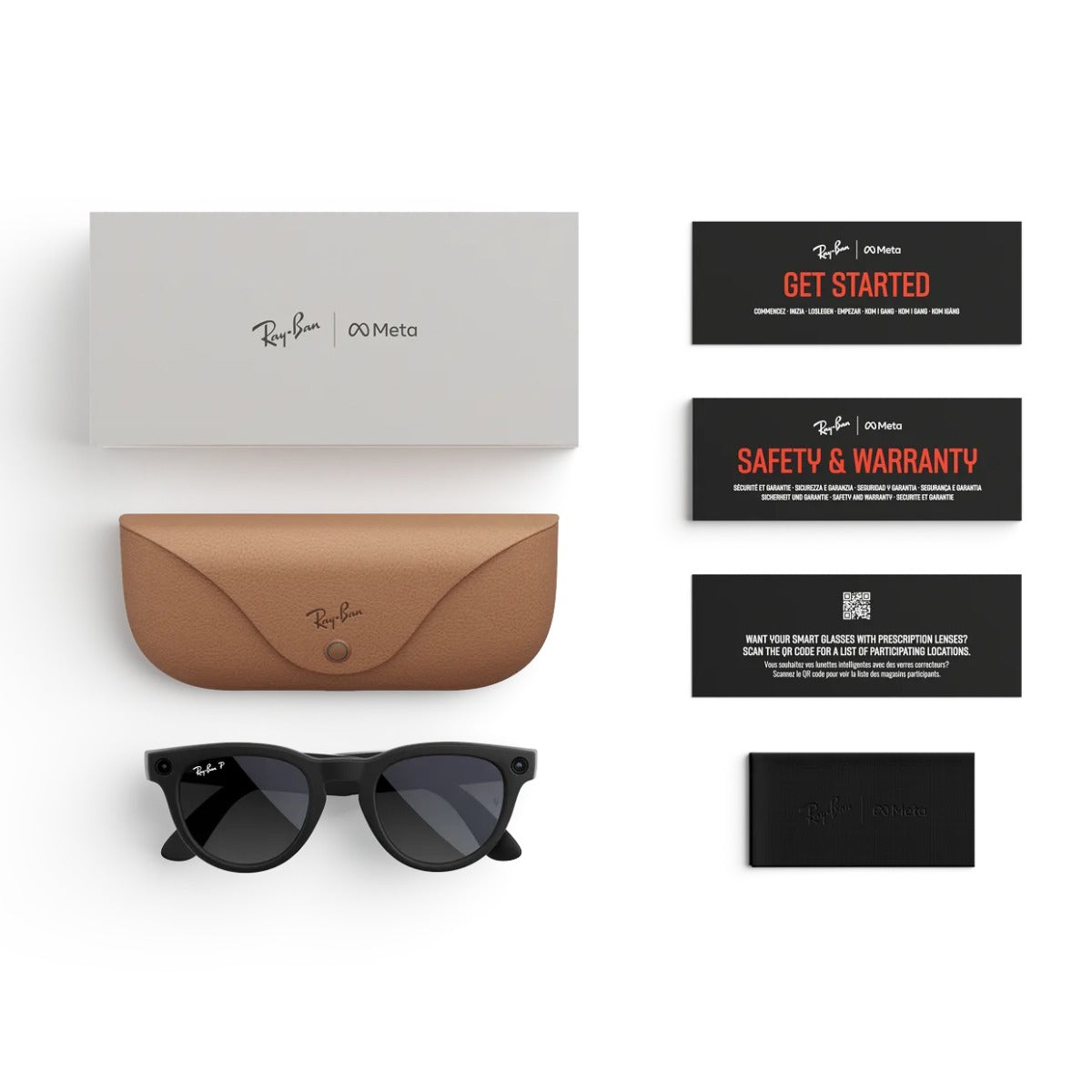 Ray-Ban Meta Headliner Gen 2 - Matte Black frame with Polarized Graphite Gradient lenses, angle 3