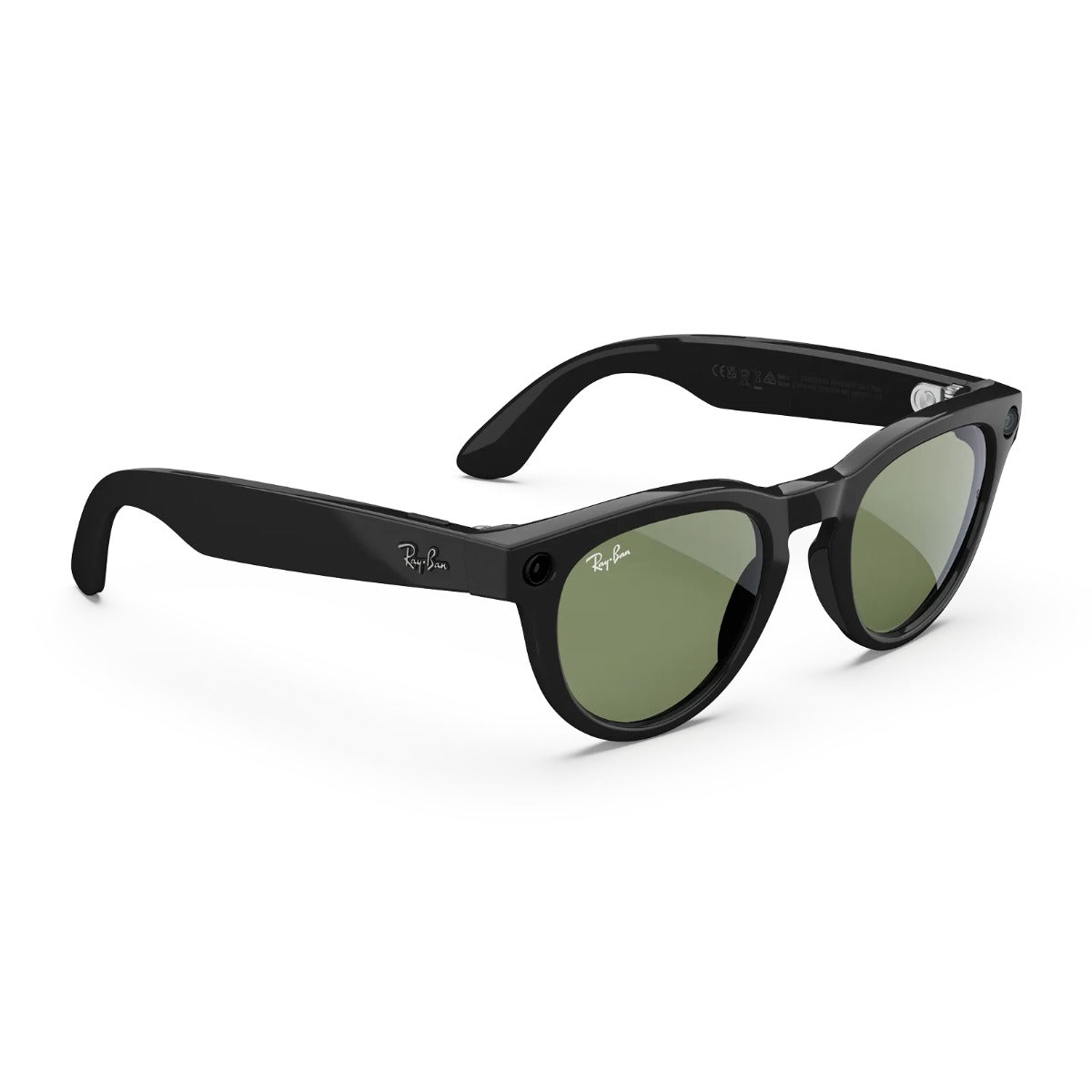 Ray-Ban Meta Headliner Gen 2 - Shiny Black frame with G-15 Green lenses, angle 2