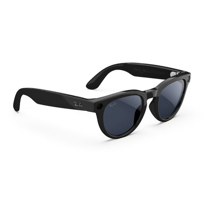 Ray-Ban Meta Headliner Gen 2 - Shiny Black frame with Clear Sapphire lenses, angle 2