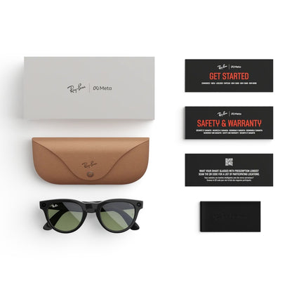 Ray-Ban Meta Headliner Gen 2 - what's in the box: glasses, charging case, and accessories