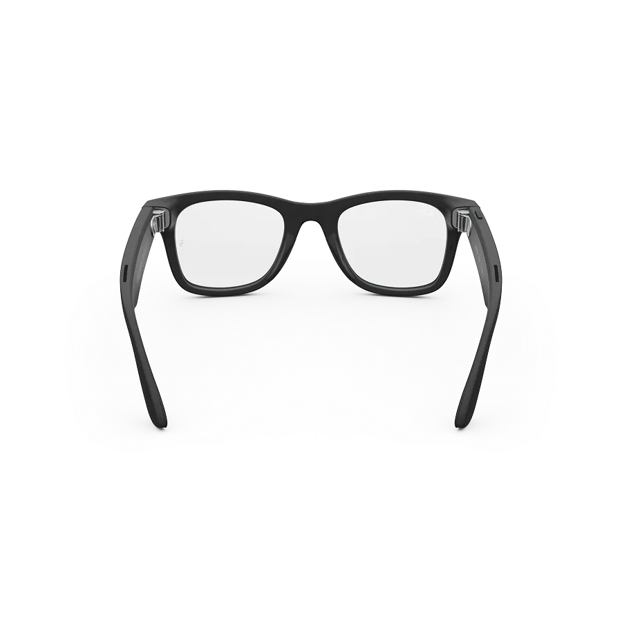 Ray-Ban Meta Wayfarer Gen 2 Matte Black/Clear - rear view